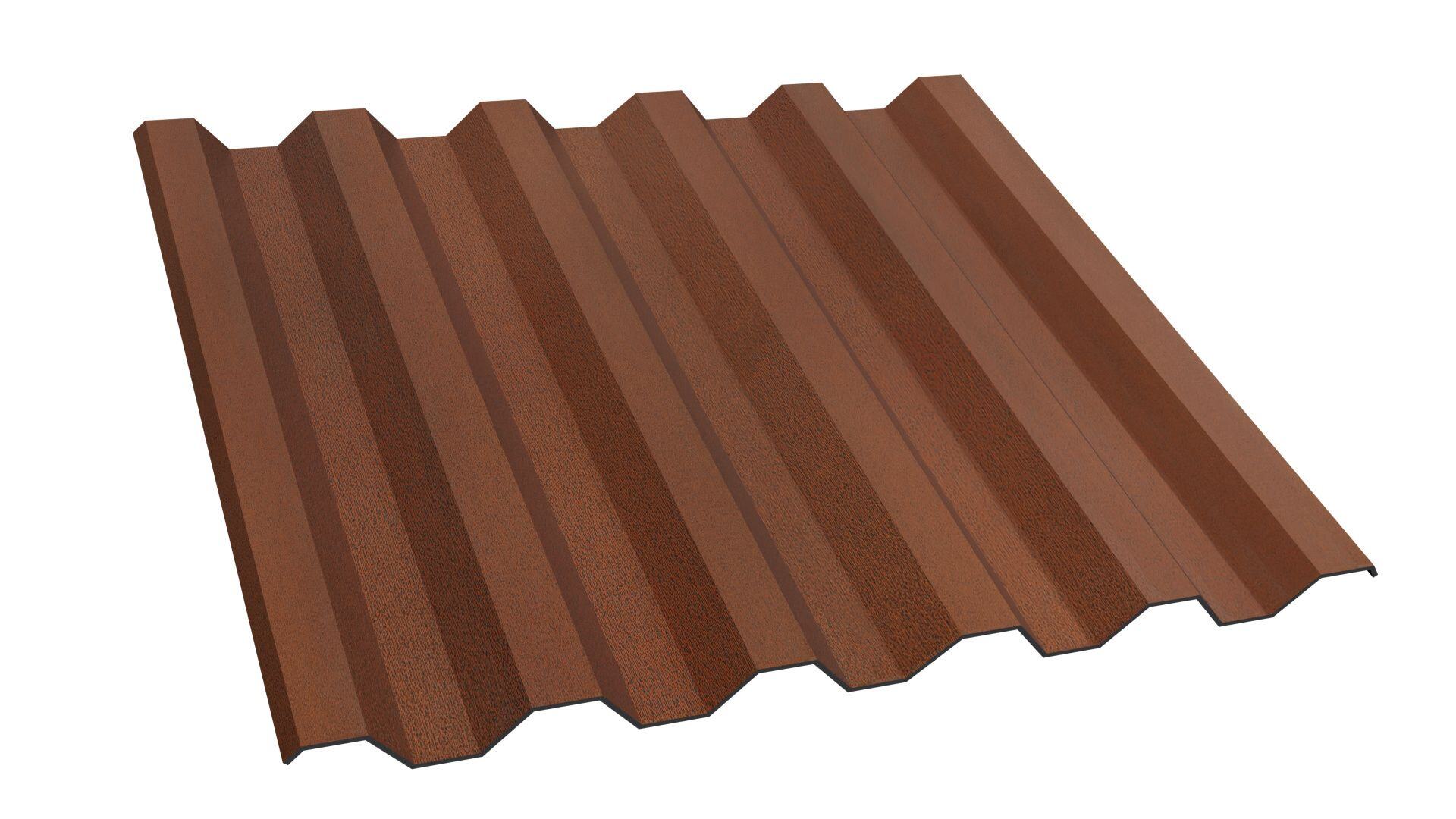 Pro Rib Copper Color Black Copper Matte®. Painted To Look Like Orange and Brown Rust